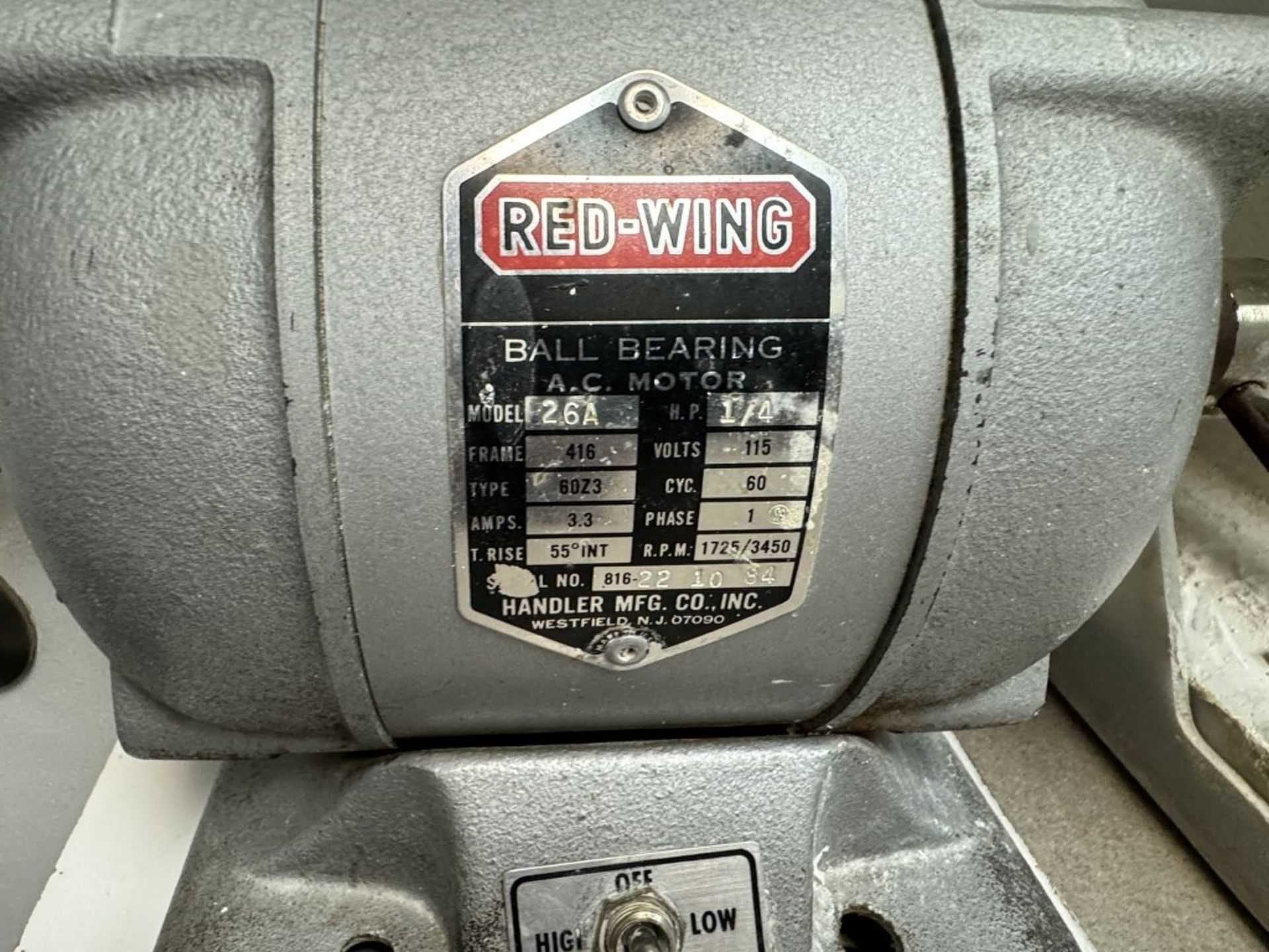 RED WING AC POLISHING/GRINDING MOTOR - Image 3 of 3