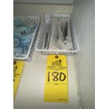 ASSORTED TWEEZERS AND (2) SCALPELS