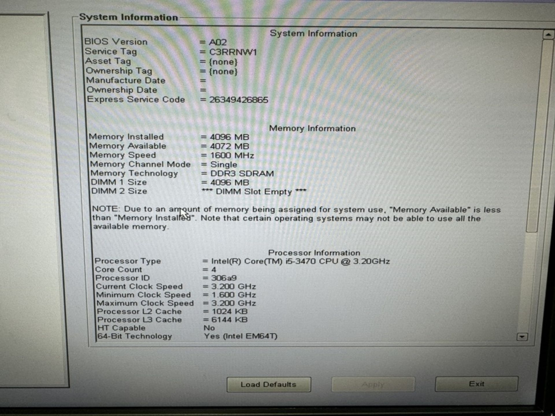 DELL OPTIPLEX 3010 COMPUTER SYSTEM - Image 4 of 5