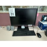 DELL 22" MONITOR, KEYBOARD, SPEAKERS AND MOUSE