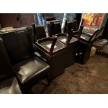 DARK BROWN FAUX LEATHER DINING CHAIRS