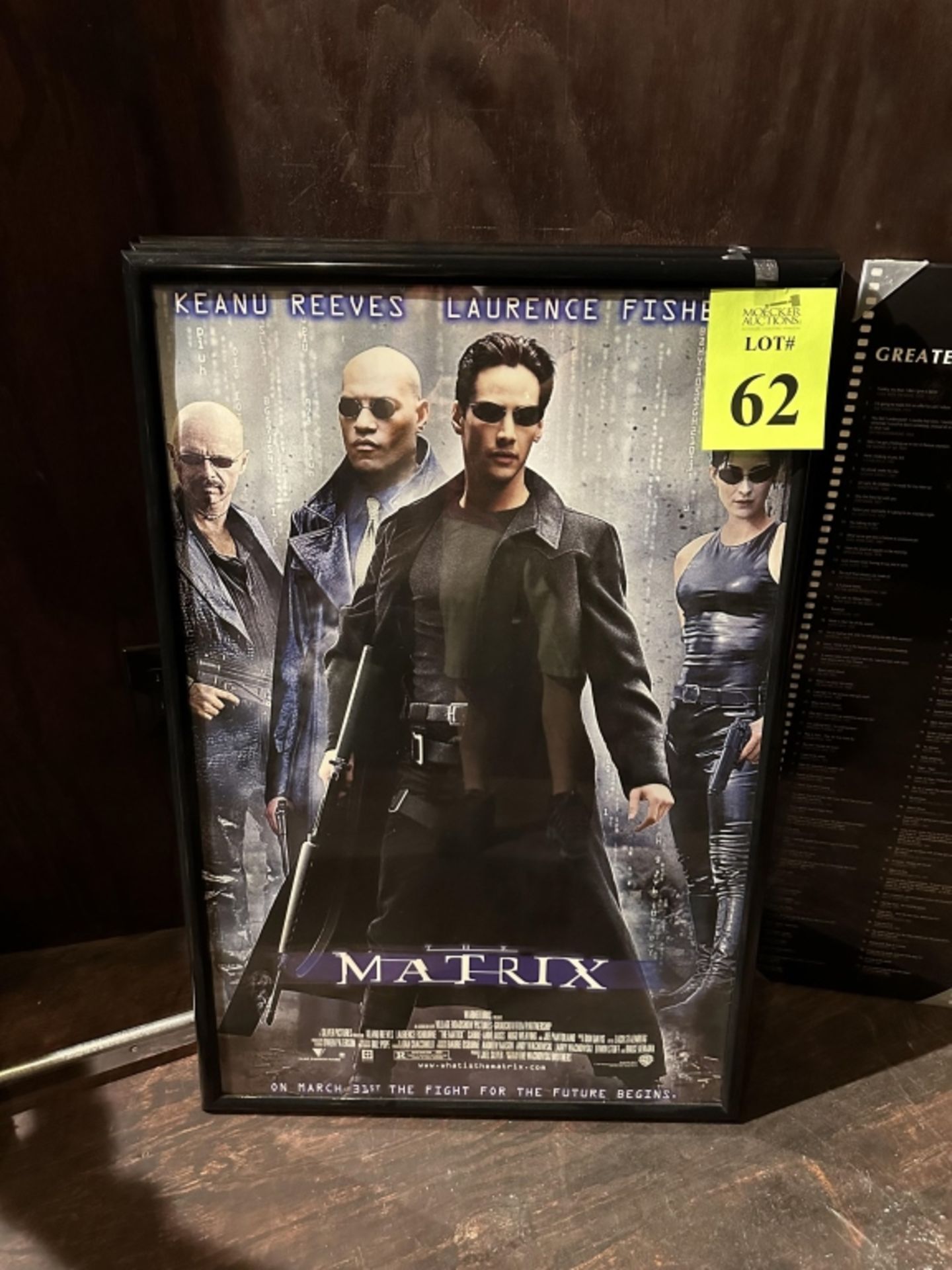 FRAMED "MATRIX" MOVIE POSTER