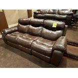 LEATHER RECLINING COUCH - MANUAL