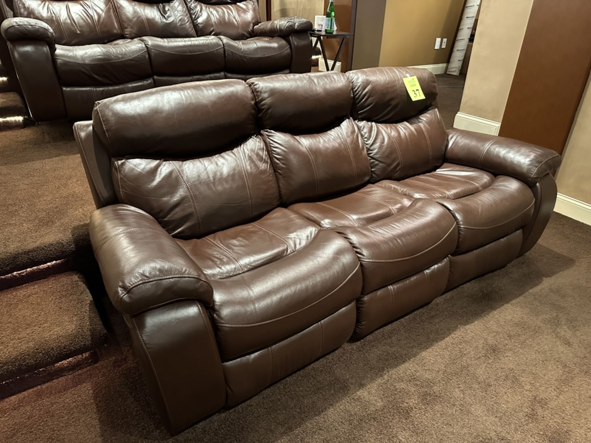 LEATHER RECLINING COUCH - MANUAL - Image 2 of 2