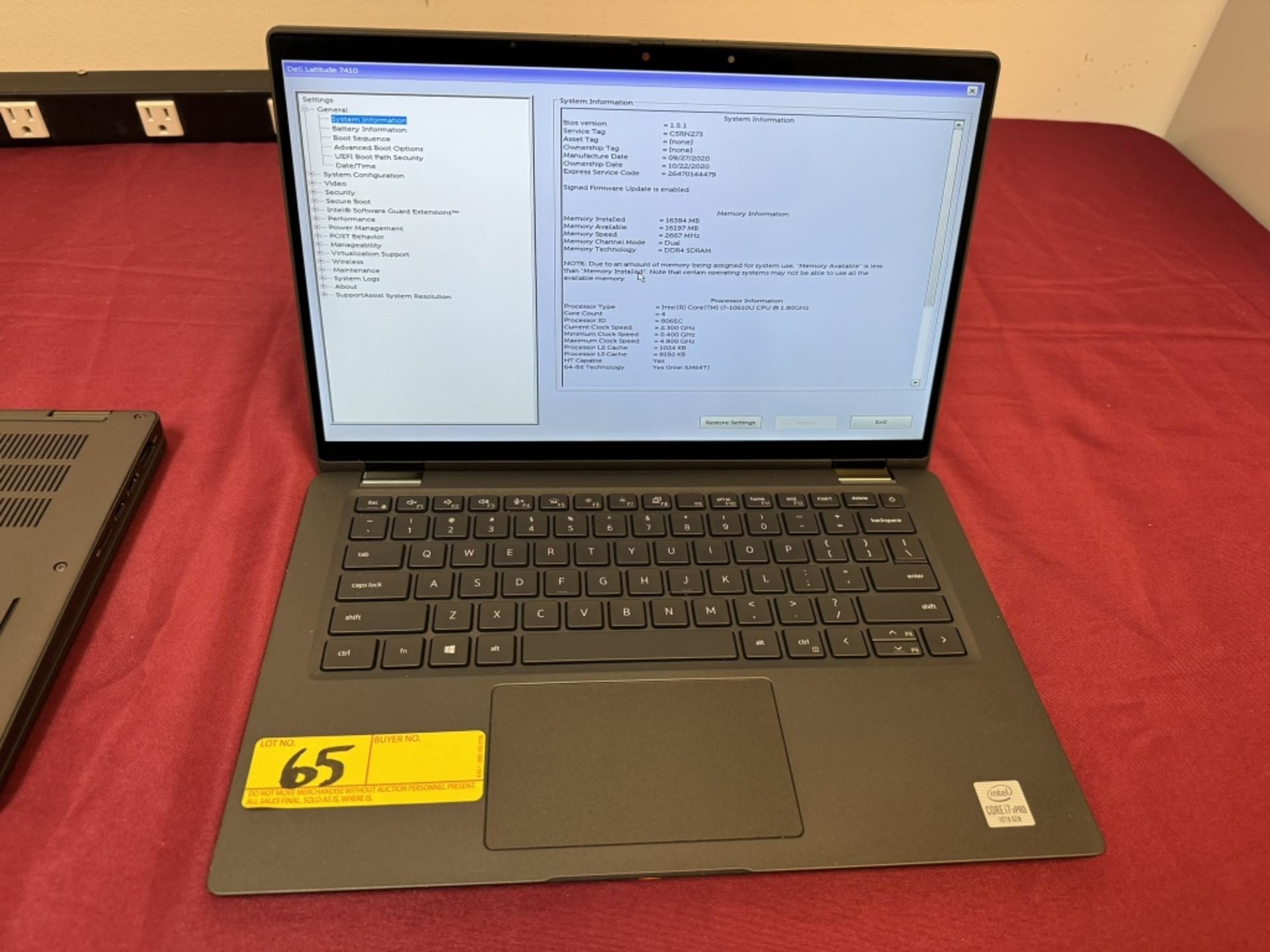 Dell Latitude 7410, i7 10th, 16GB RAM, 512GB SSD - Image 12 of 16