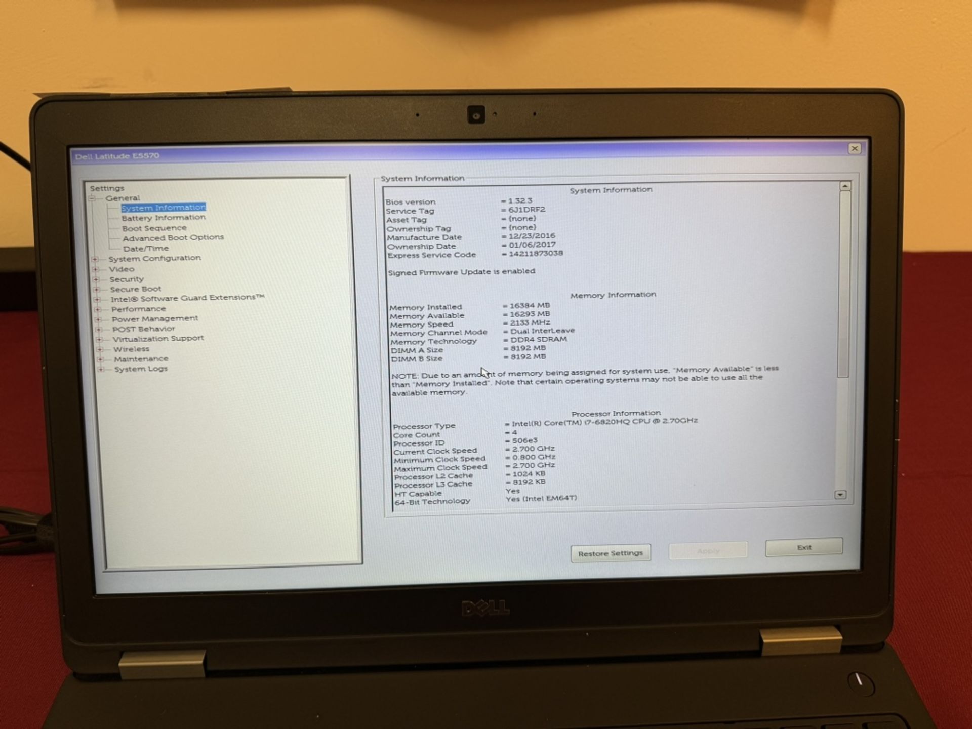Dell Latitude E5570 Laptop i7 16GB 1TB SSD - Image 2 of 6