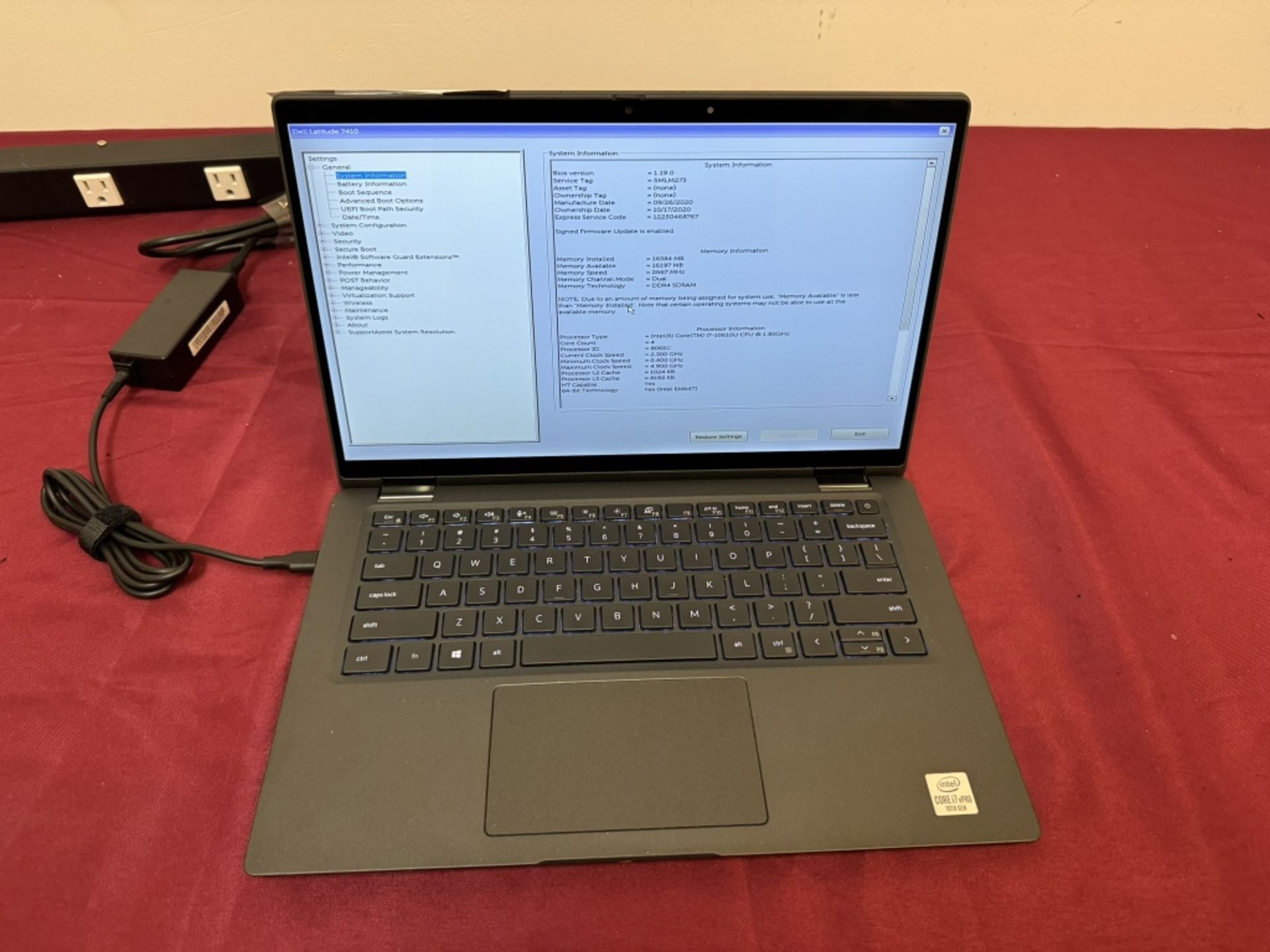 Dell Latitude 7410, i7 10th, 16GB RAM, 512GB SSD - Image 2 of 6