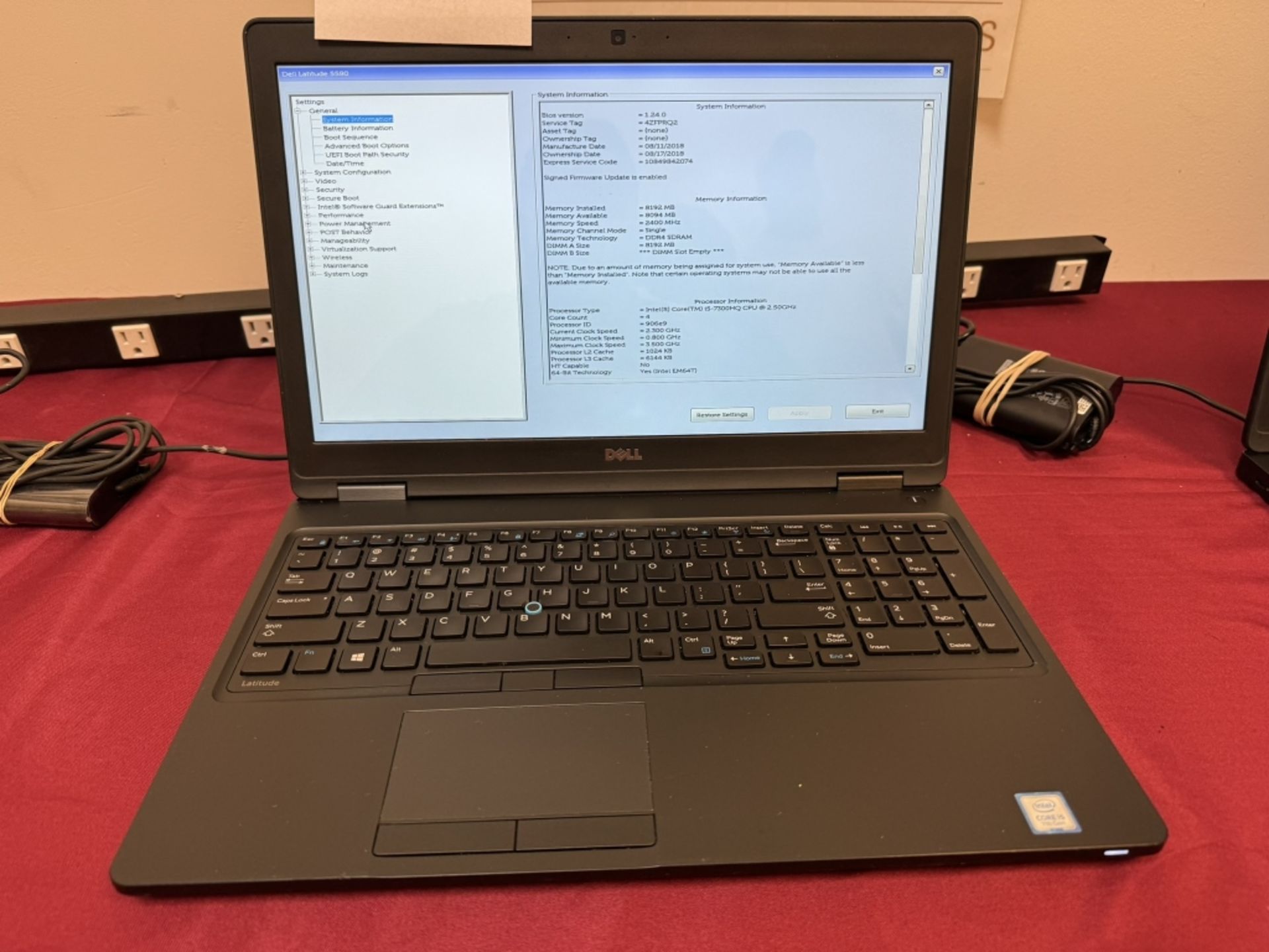 DELL LATITUDE 5580 CORE i5-7th 8GB RAM 256 SSD - Image 2 of 6