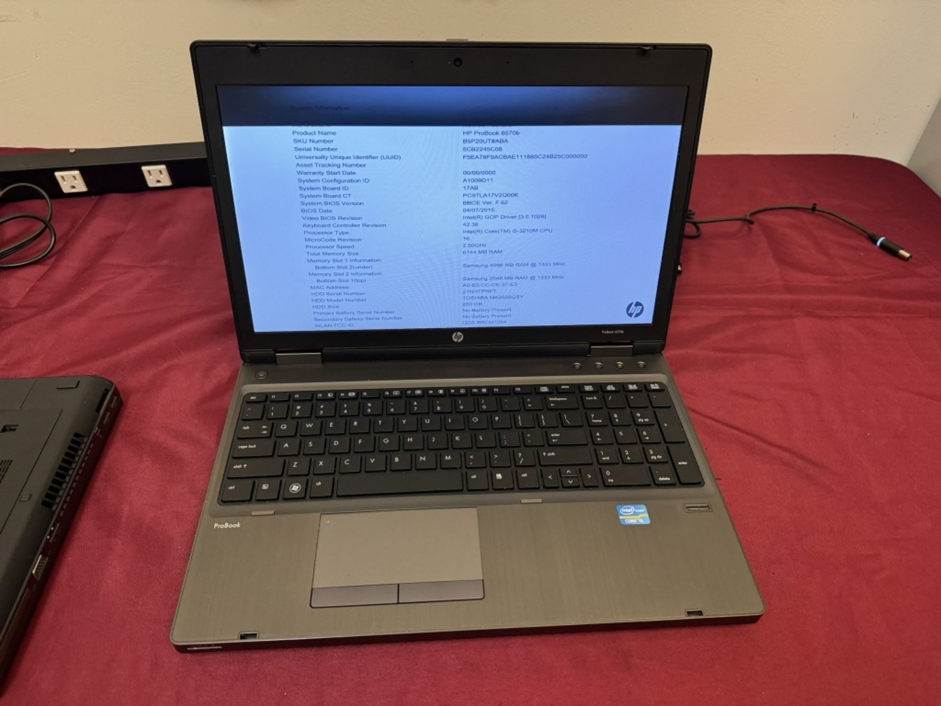 HP ProBook 6570b Laptop Core i5 8GB 250GB - Image 5 of 8