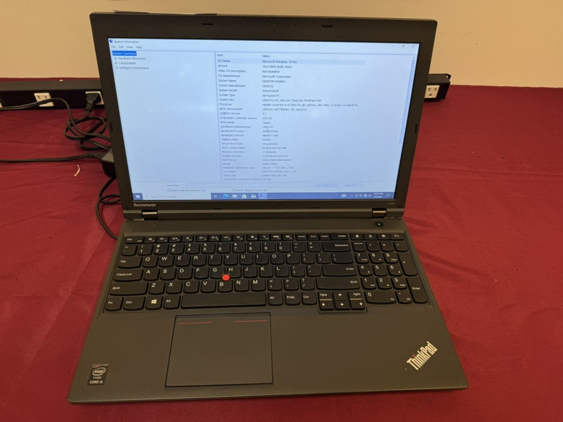 Lenovo ThinkPad L540 15.6" i5-5th,8GB RAM 256GB - Image 2 of 6