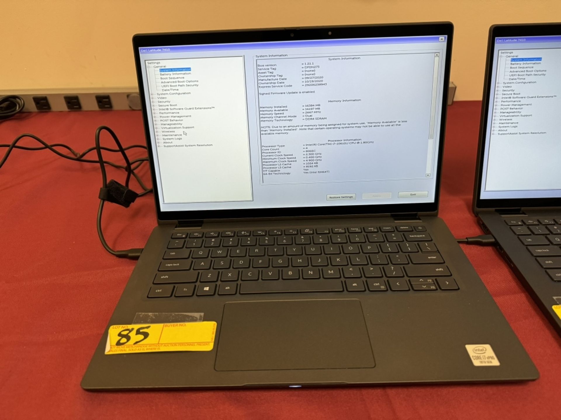 Dell Latitude 7410, i7 10th, 16GB RAM, 512GB SSD - Image 7 of 16