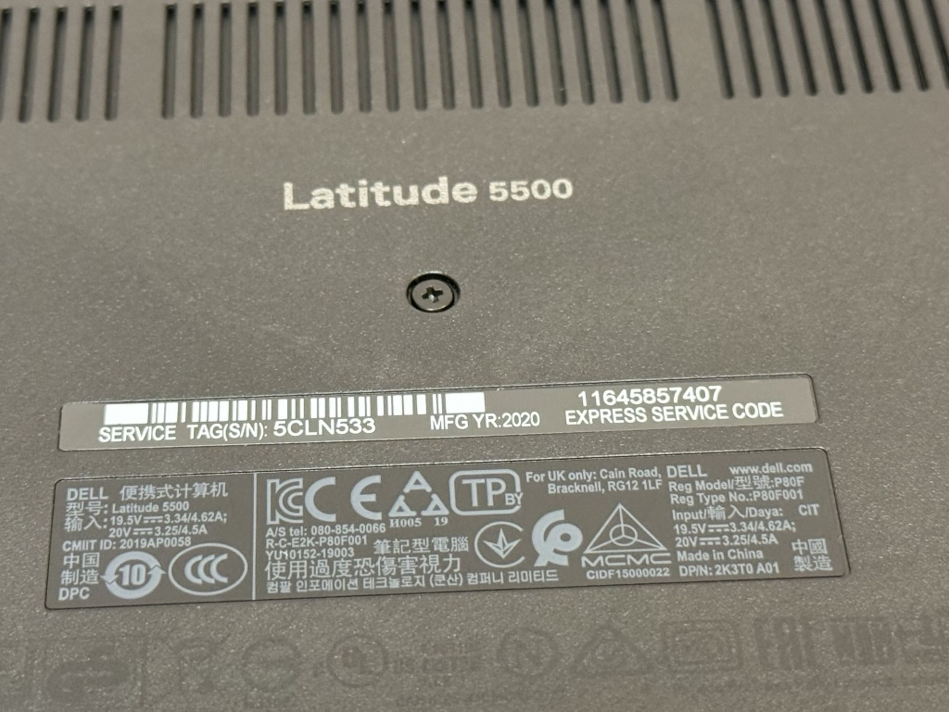 Dell Latitude 5500 Laptop i7-8665U 16GB 512GB SSD - Image 6 of 6