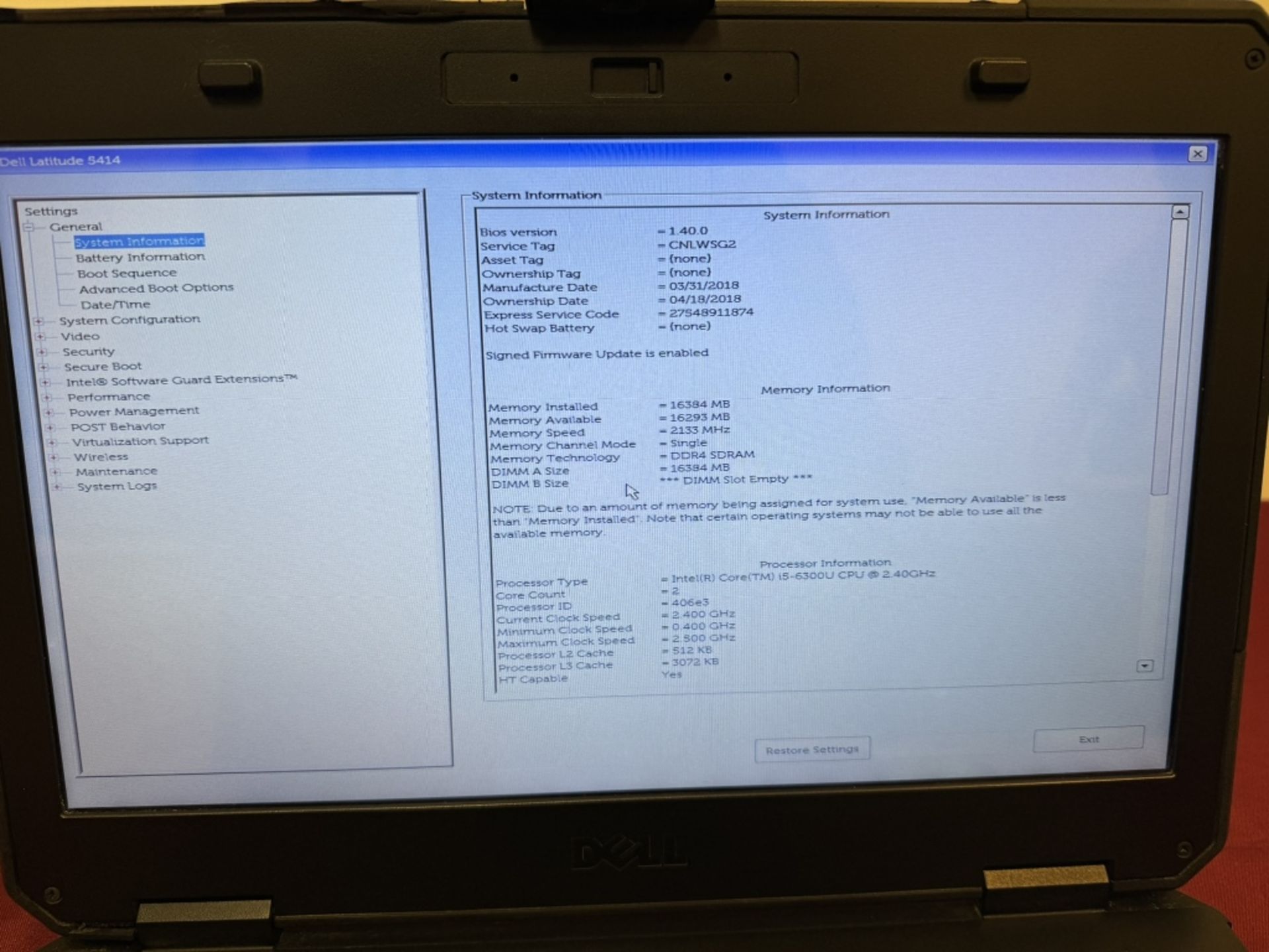 Dell Latitude 5414 Rugged Core i5 6th 16GB 512GB - Image 3 of 6