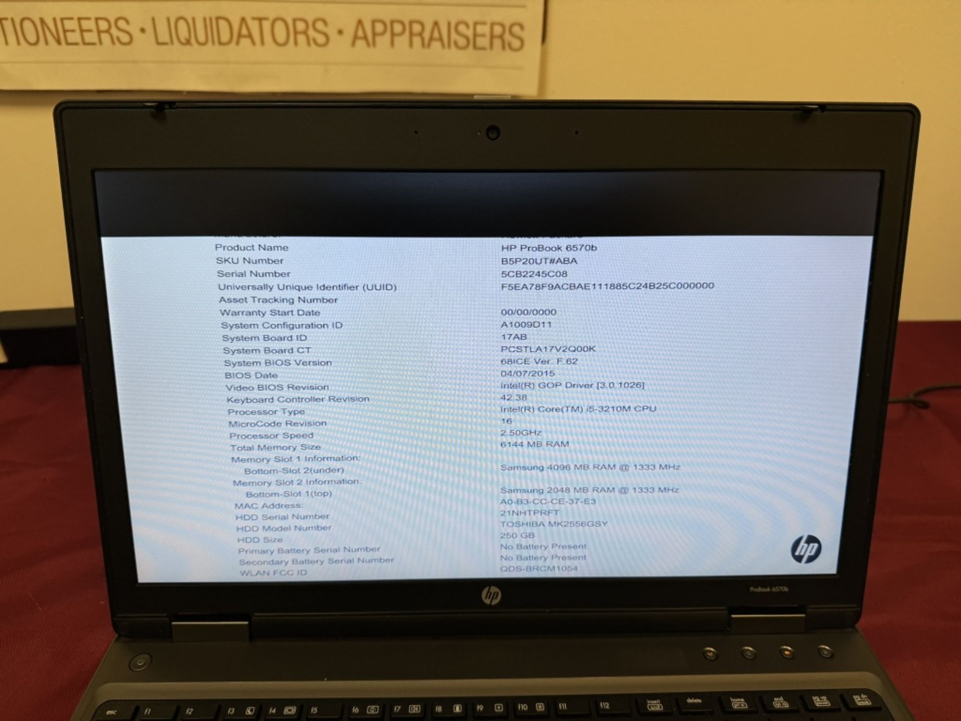 HP ProBook 6570b Laptop Core i5 8GB 250GB - Image 6 of 8