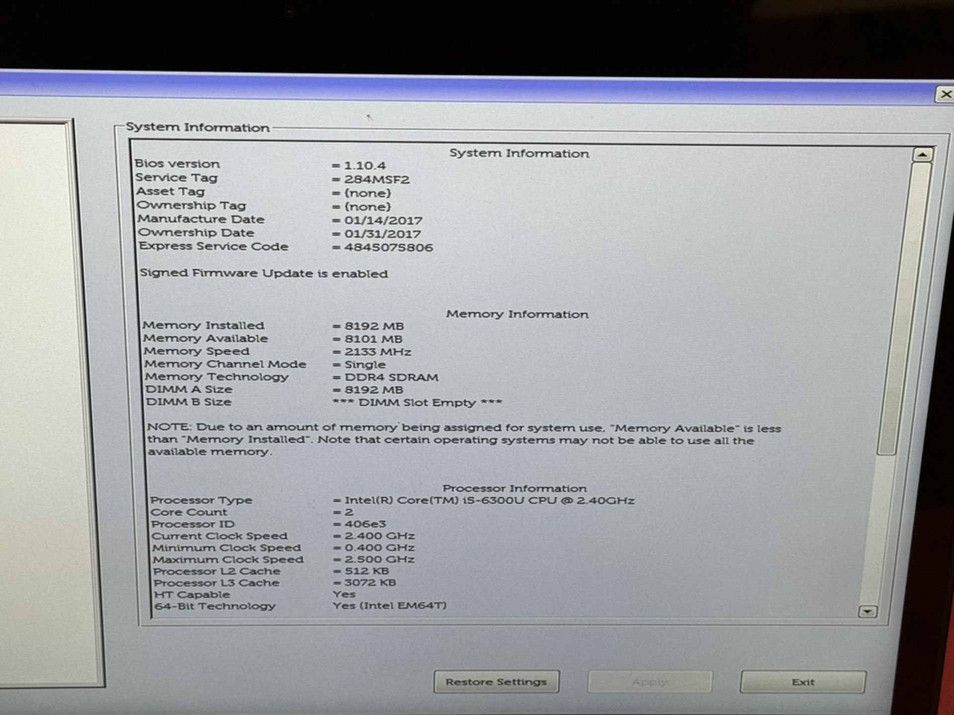 Dell Latitude e7470, core i5-6300u 8gb ram, 256ssd - Image 3 of 6