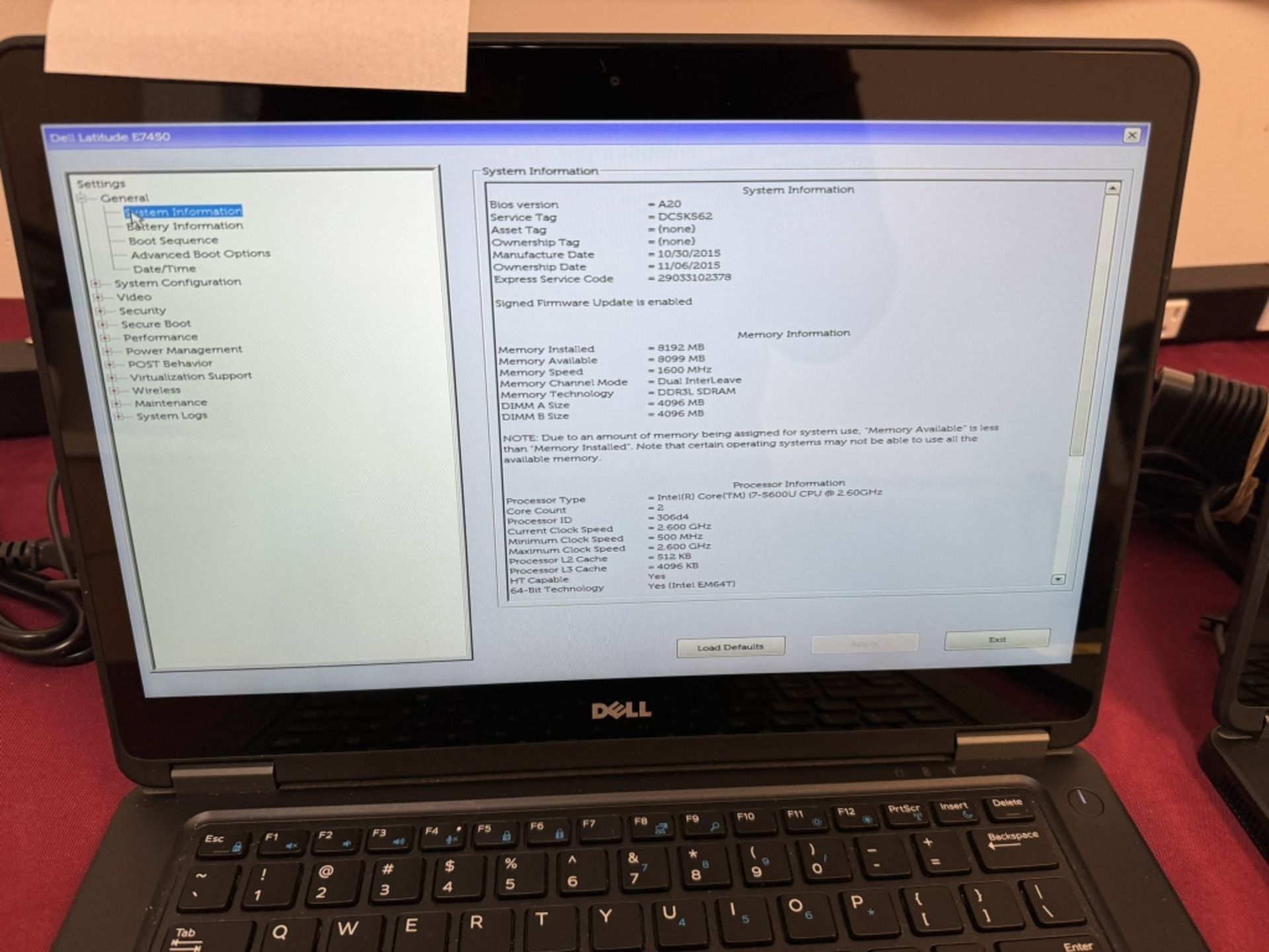 Dell Latitude E7450 14" Core i7,8GB RAM 128GB SSD - Image 3 of 11