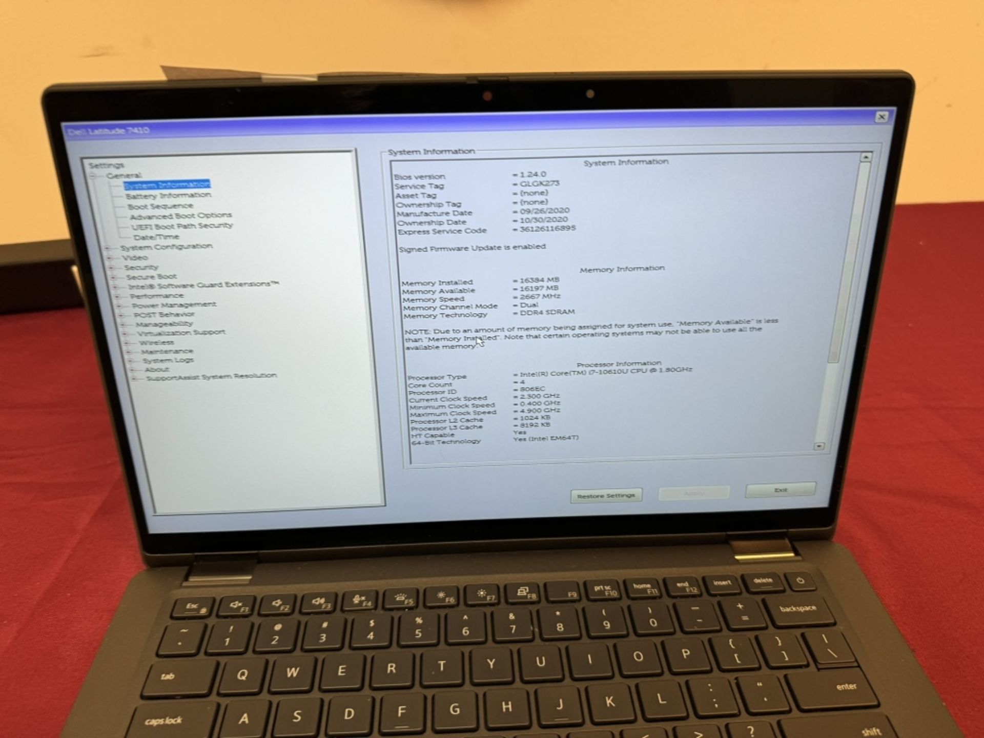 Dell Latitude 7410, i7 10th, 16GB RAM, 512GB SSD - Image 3 of 6