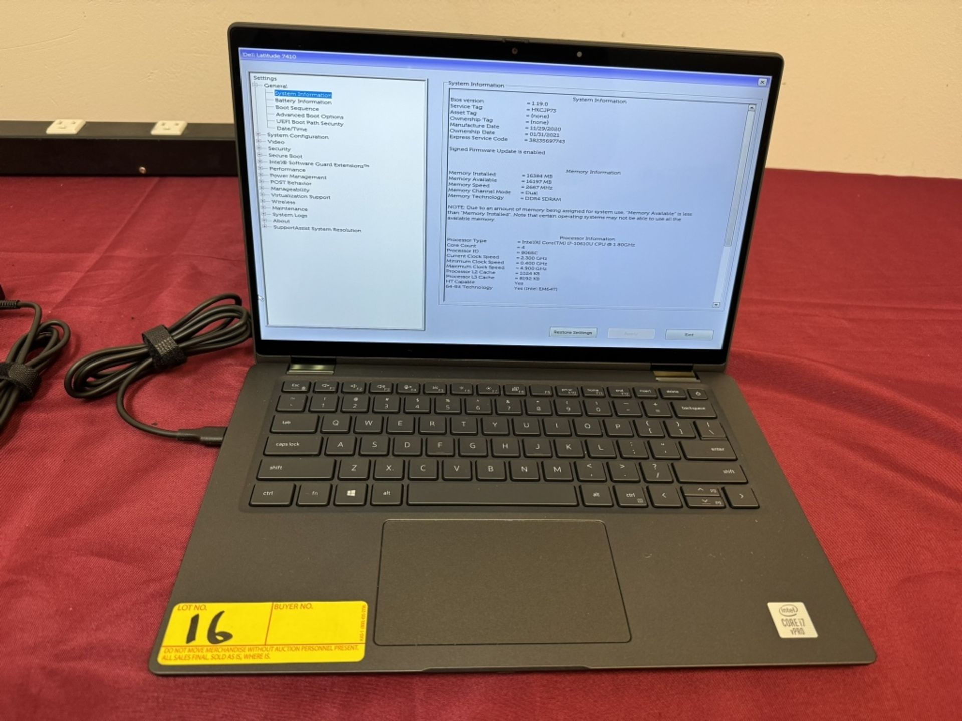 Dell Latitude 7410, i7 10th, 16GB RAM, 512GB SSD - Image 7 of 11