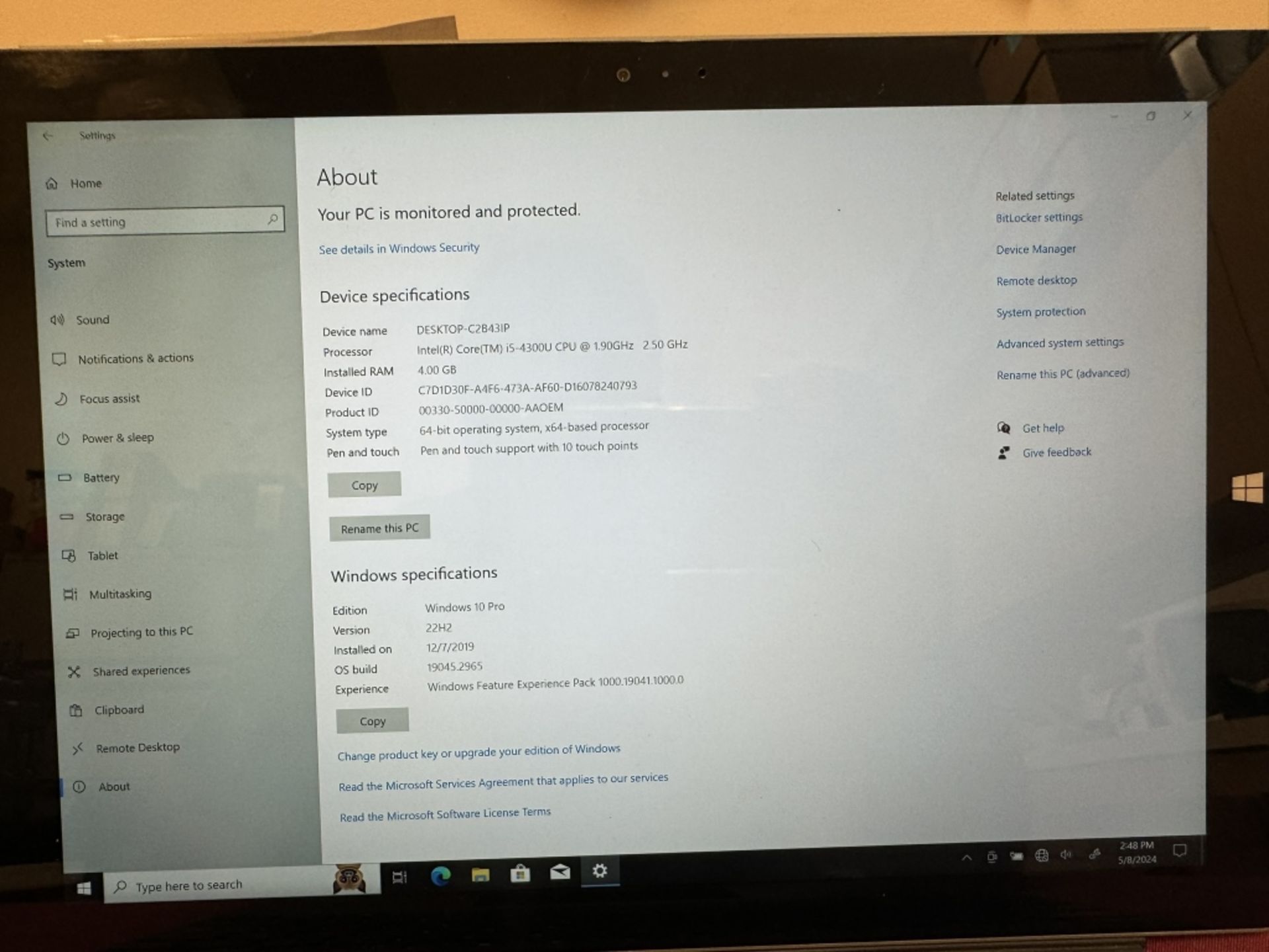 Microsoft Surface Pro 3 Core i5 4GB RAM 128SSD - Bild 3 aus 5