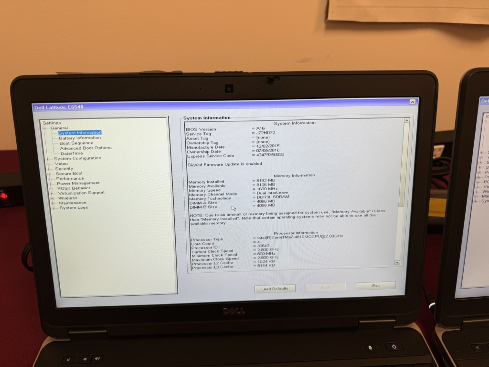 Dell Latitude E6540 15.6-Core i7 8GB 500GB - Image 3 of 16