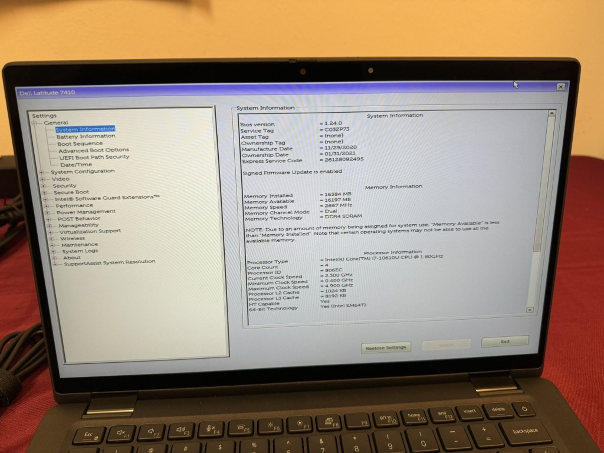 Dell Latitude 7410, i7 10th, 16GB RAM, 512GB SSD - Image 13 of 16