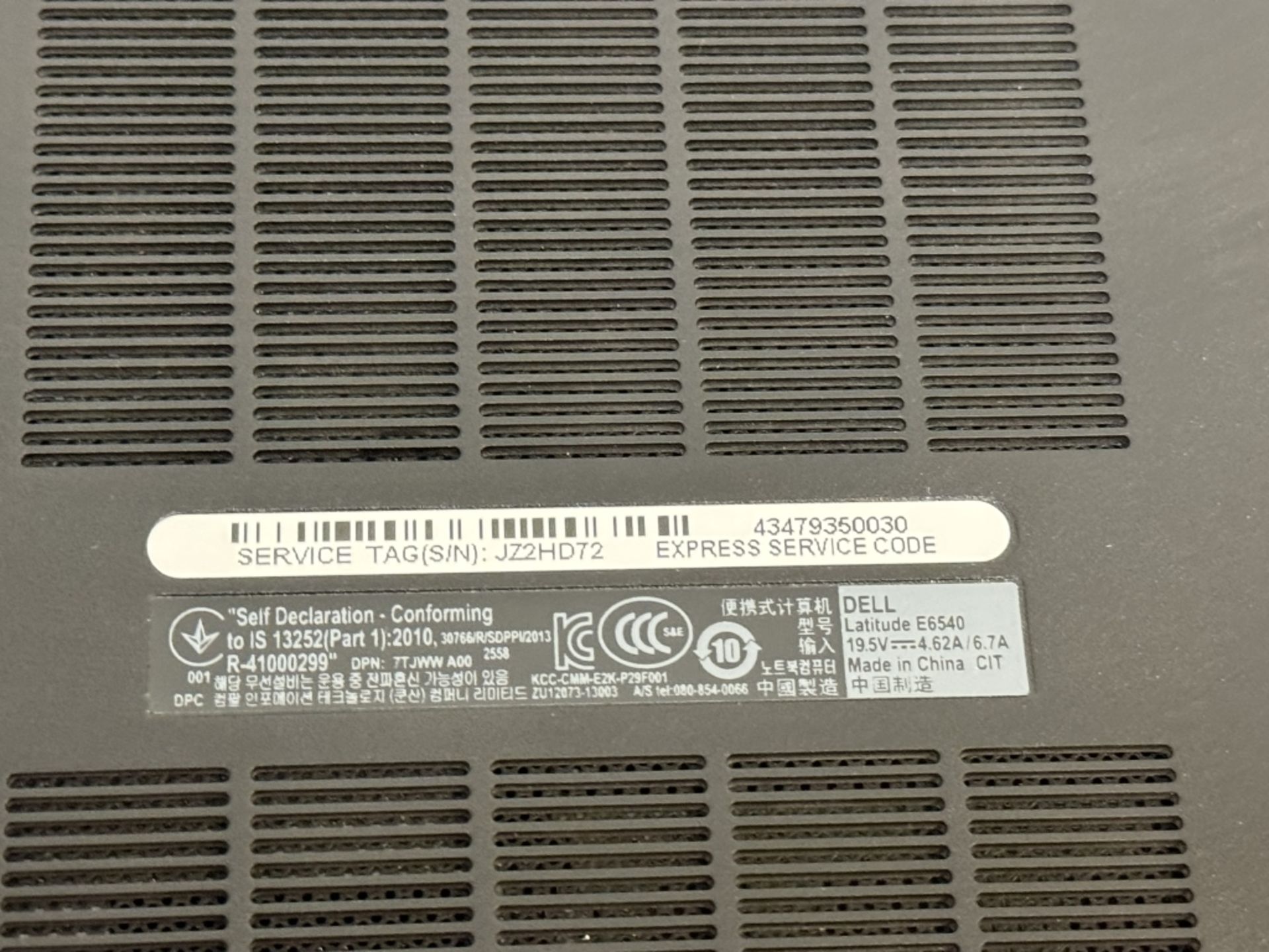 Dell Latitude E6540 15.6-Core i7 8GB 500GB - Image 6 of 16