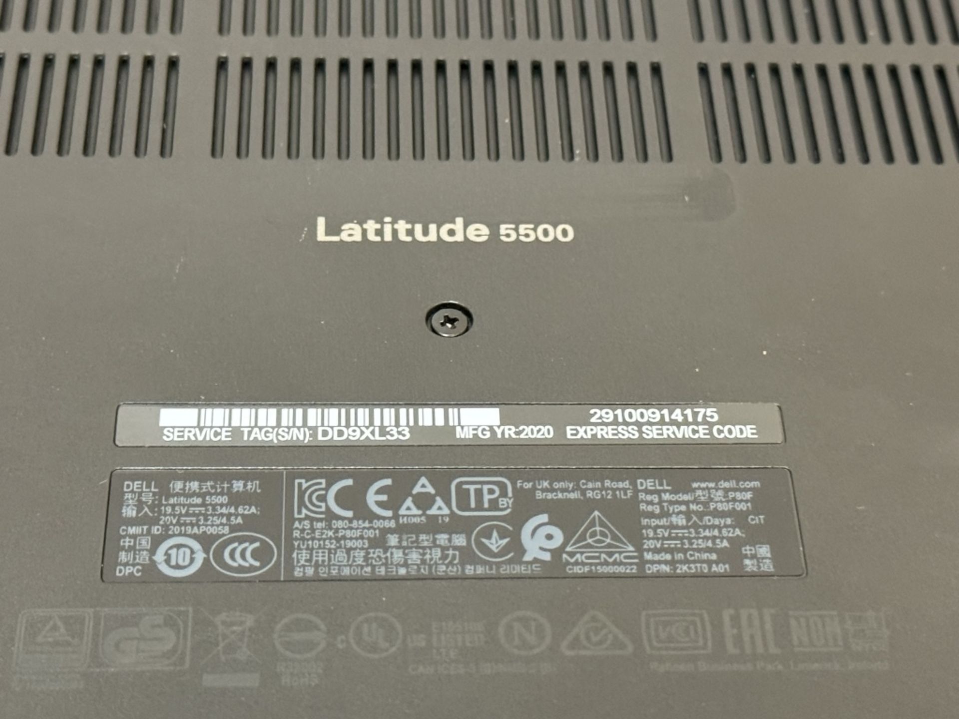 Dell Latitude 5500 Laptop i7-8665U 16GB 512GB SSD - Image 6 of 6