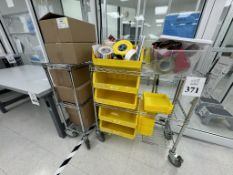 METRO RACK ON CASTERS (SMALL) WITH CONTENTS