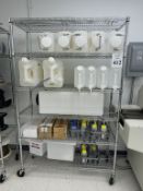 METRO RACKS ON CASTERS WITH CONTENTS