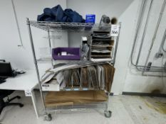 METRO RACK ON CASTERS WITH SHIPPING SUPPLIES
