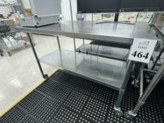 STAINLESS STEEL 5' TABLE ON CASTERS