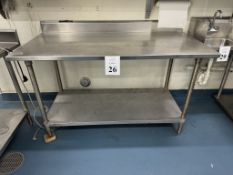 STAINLESS STEEL PREP TABLE WITH BOTTOM SHELF