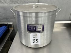 CRESTWARE 3003 ALUMINUM POT WITH LID 80 QUARTS