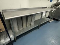 STAINLESS STEEL PREP TABLE WITH BOTTOM SHELF