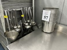LOT CONSISTING OF VARIOUS SIZE LADLES, STRAINERS