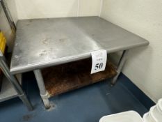 STAINLESS STEEL TABLE BASE WITH BOTTOM SHELF