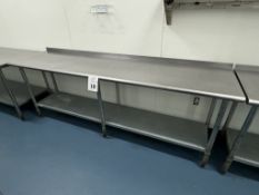 STAINLESS STEEL PREP TABLE WITH BOTTOM SHELF