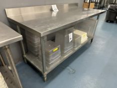 STAINLESS STEEL PREP TABLE WITH BOTTOM SHELF