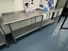STAINLESS STEEL PREP TABLE WITH BOTTOM SHELF