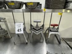 ASSORTED COMMERCIAL VEGETABLE CUTTERS