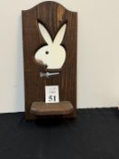 WOOD PLAYBOY HANGING MIRROR, 24