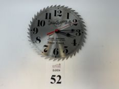 SEARS ROEBUCK SAW BLADE SHOP CLOCK