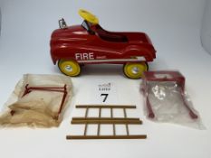 XONEX 1:3 SCALE DIECAST FIRE DEPT PEDAL CAR NOB