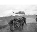 Vietnam War, Huey Pickup, Soldier Wounded, Print
