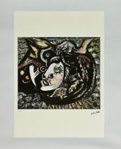 After Jackson Pollock Stamped Hand Numbered Lithograph Print