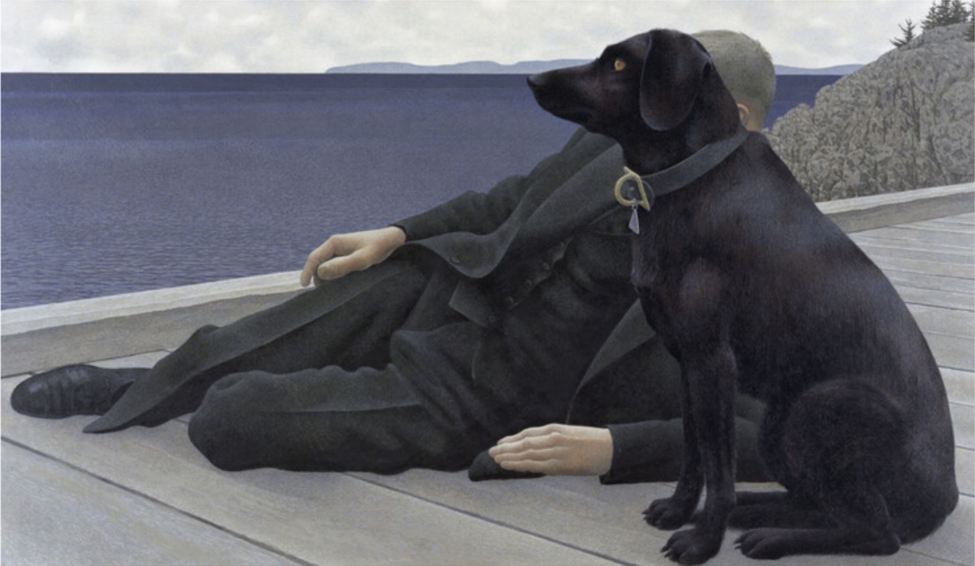 Alex Colville "Dog and Priest, 1978" Offset Lithograph