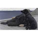 Alex Colville "Dog and Priest, 1978" Offset Lithograph