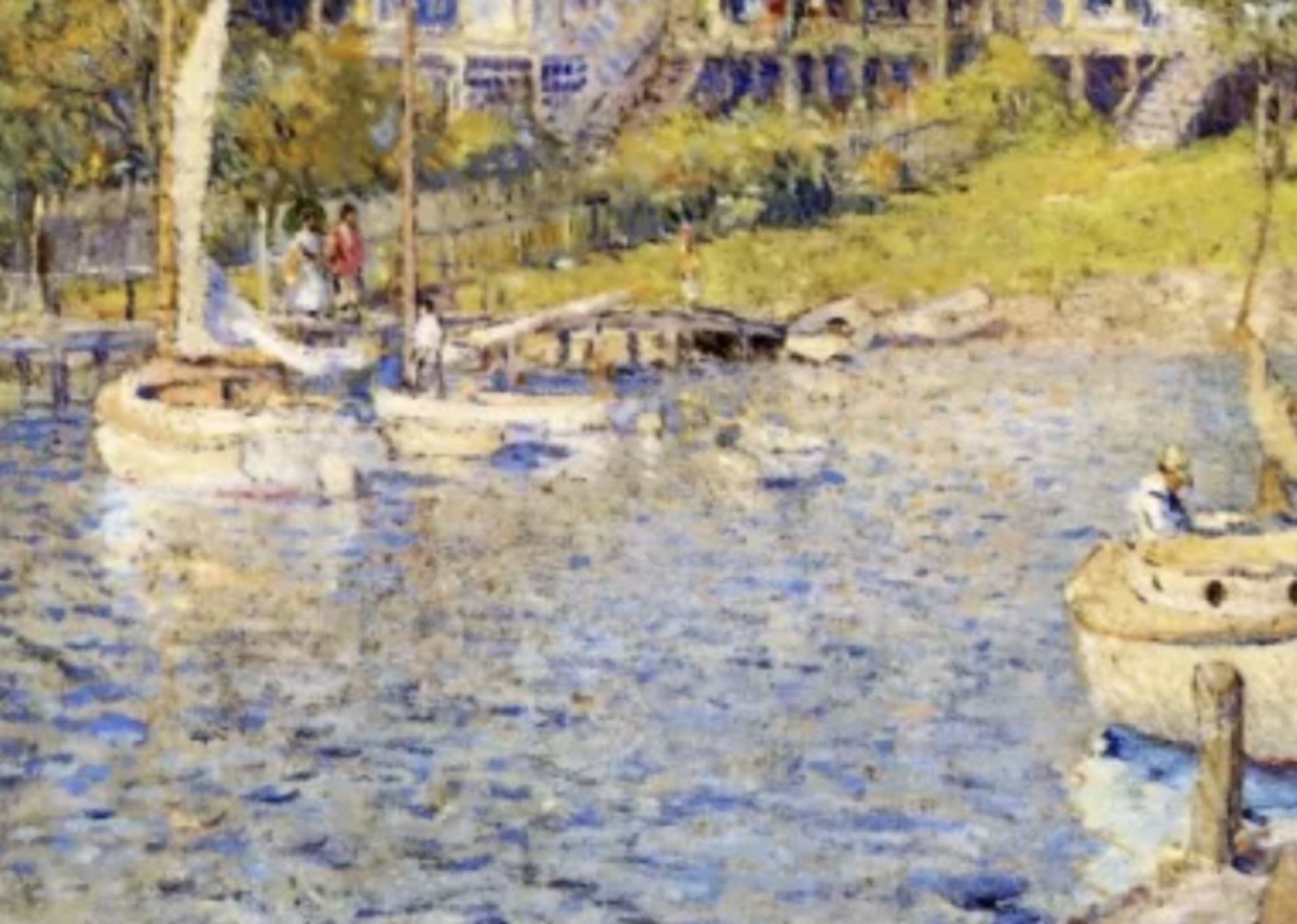 Colin Campbell Cooper "At Edgartown, Marthas Vinyard" Oil Painting - Image 5 of 5