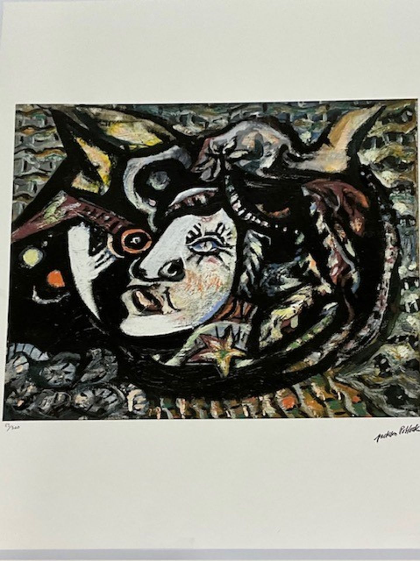 After Jackson Pollock Stamped Hand Numbered Lithograph Print - Image 3 of 8