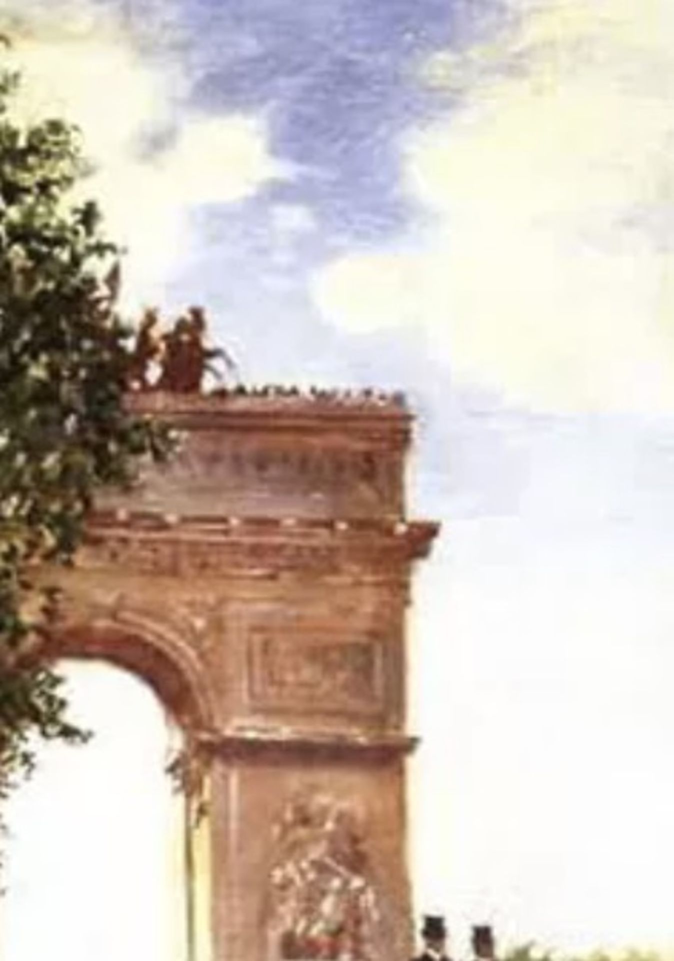 Jean Beraud "Arc de Triomphe, Paris" Oil Painting - Image 3 of 5
